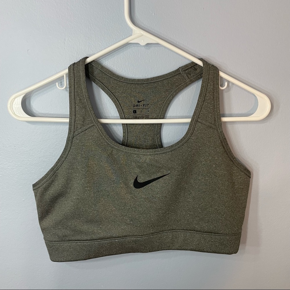 Nike grey sports bra size Large